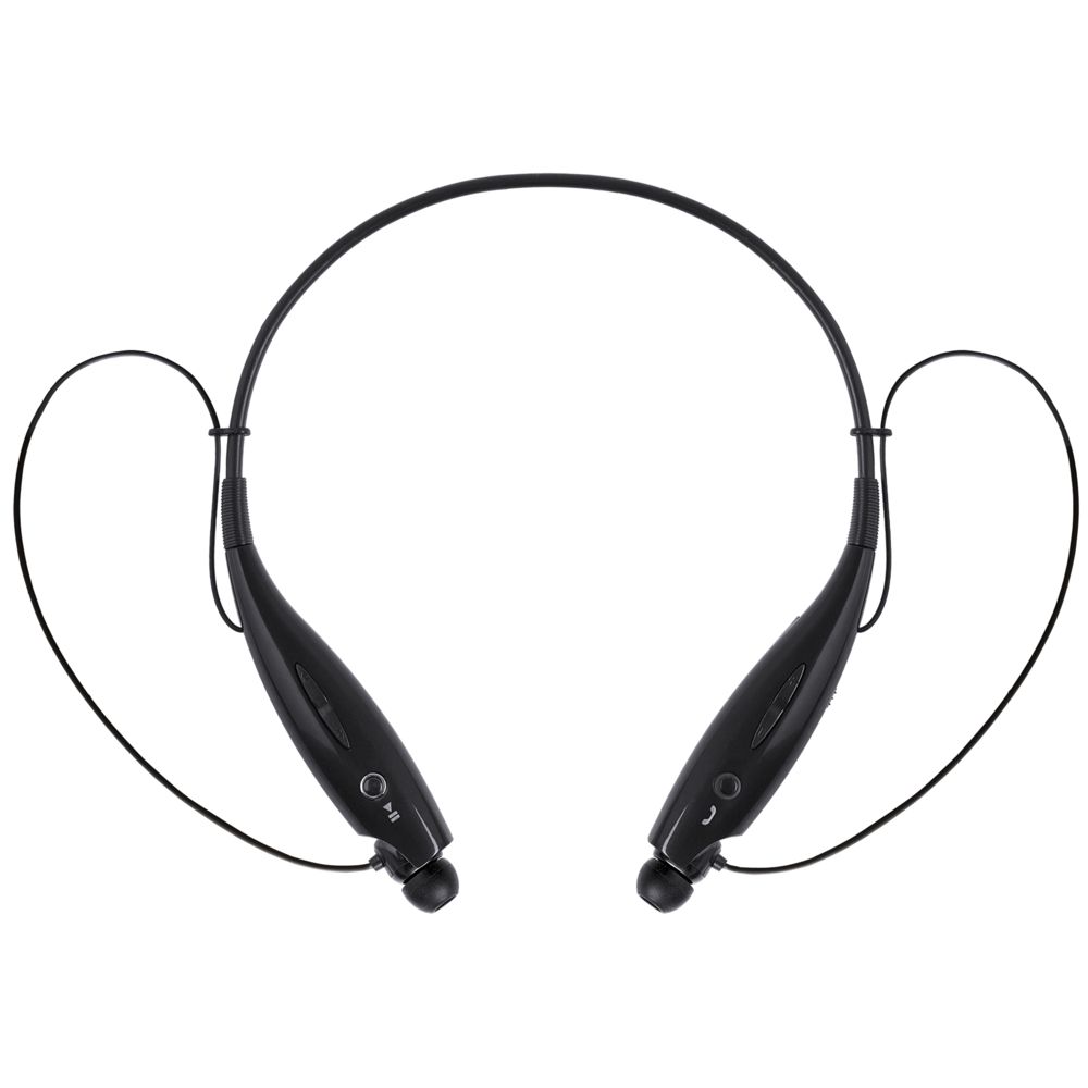 Bluetooth наушники stereoBand, ver.2, черные с логотипом СПб - фото № 1