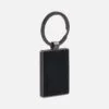 Брелок Gun Metal Leather Rectangle, графитовый с логотипом СПб - фото № 1