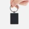 Брелок Gun Metal Leather Rectangle, графитовый с логотипом СПб - фото № 3