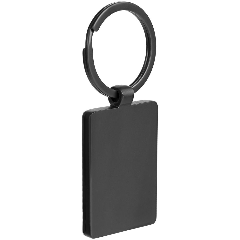 Брелок Gun Metal Rectangle, графитовый с логотипом СПб - фото № 2
