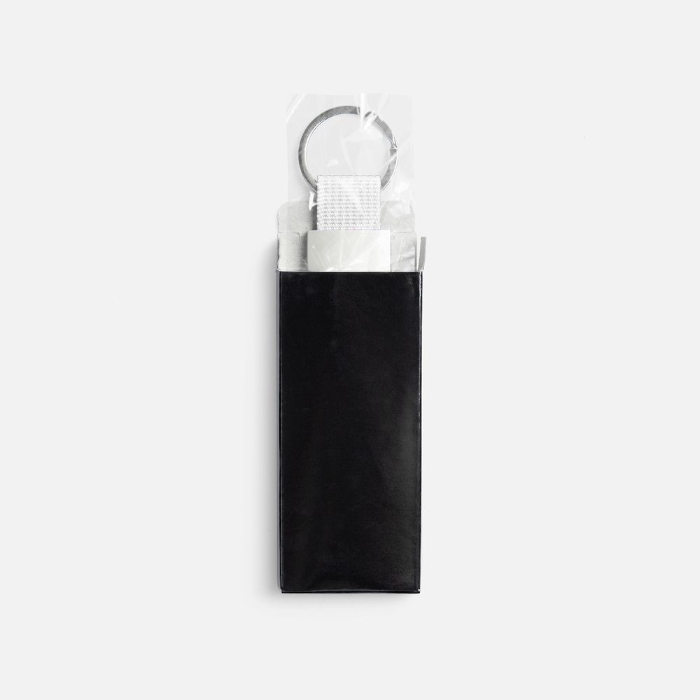 Брелок Inlet с тканевой вставкой, белый с логотипом СПб - фото № 5