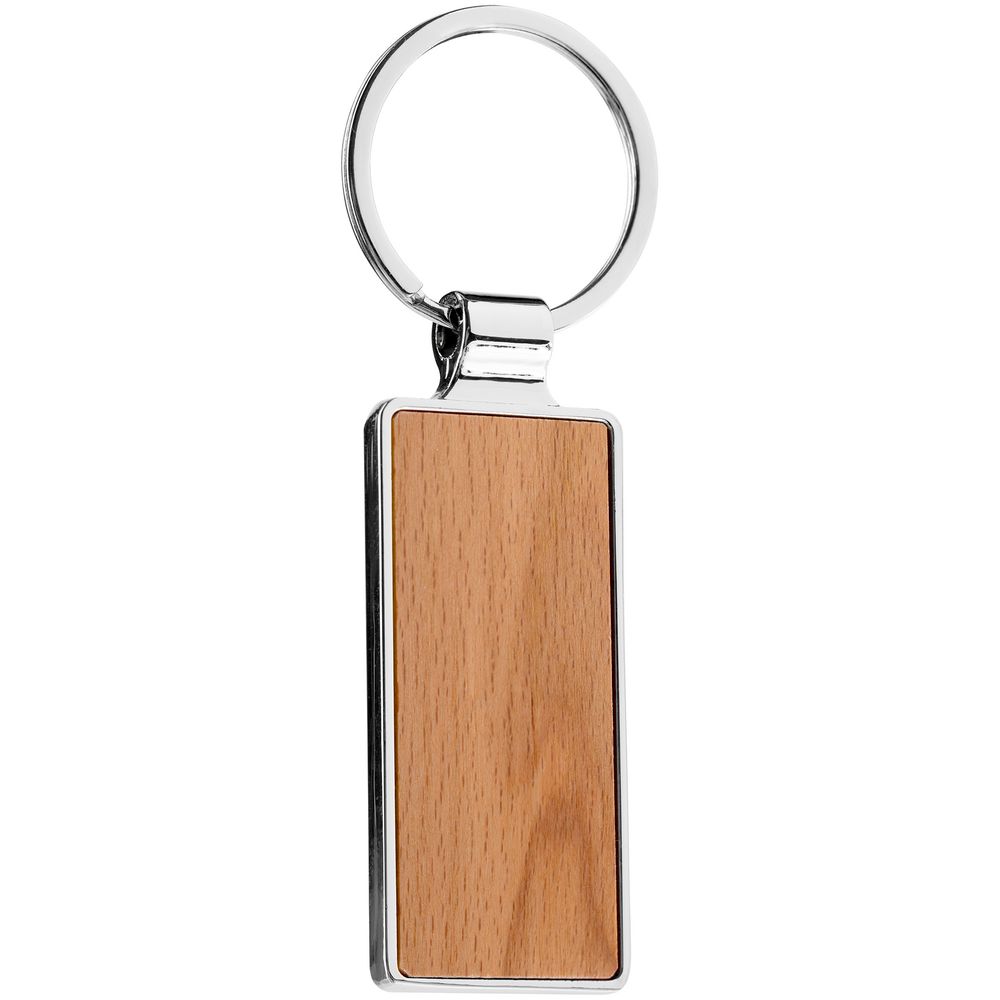 Брелок Wood Rectangle, ver.3 с логотипом СПб - фото № 1