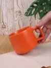Чашка Jumbo в коробке матовая, оранжевая с логотипом СПб - фото № 6
