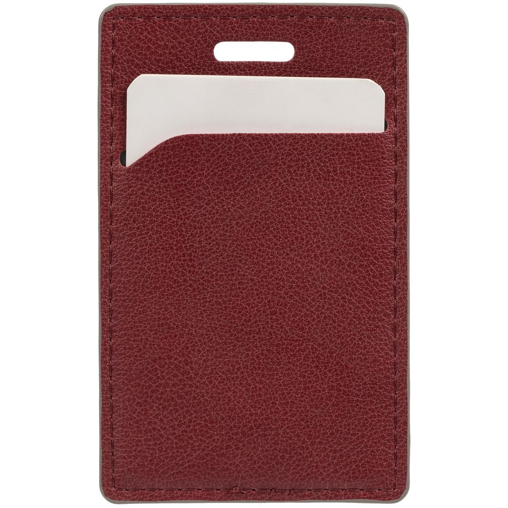 Чехол для пропуска Petrus, красный с логотипом СПб - фото № 4
