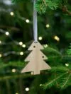 Деревянная подвеска Christmate, елочка с логотипом СПб - фото № 4