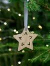 Деревянная подвеска Christmate, звезда с логотипом СПб - фото № 4