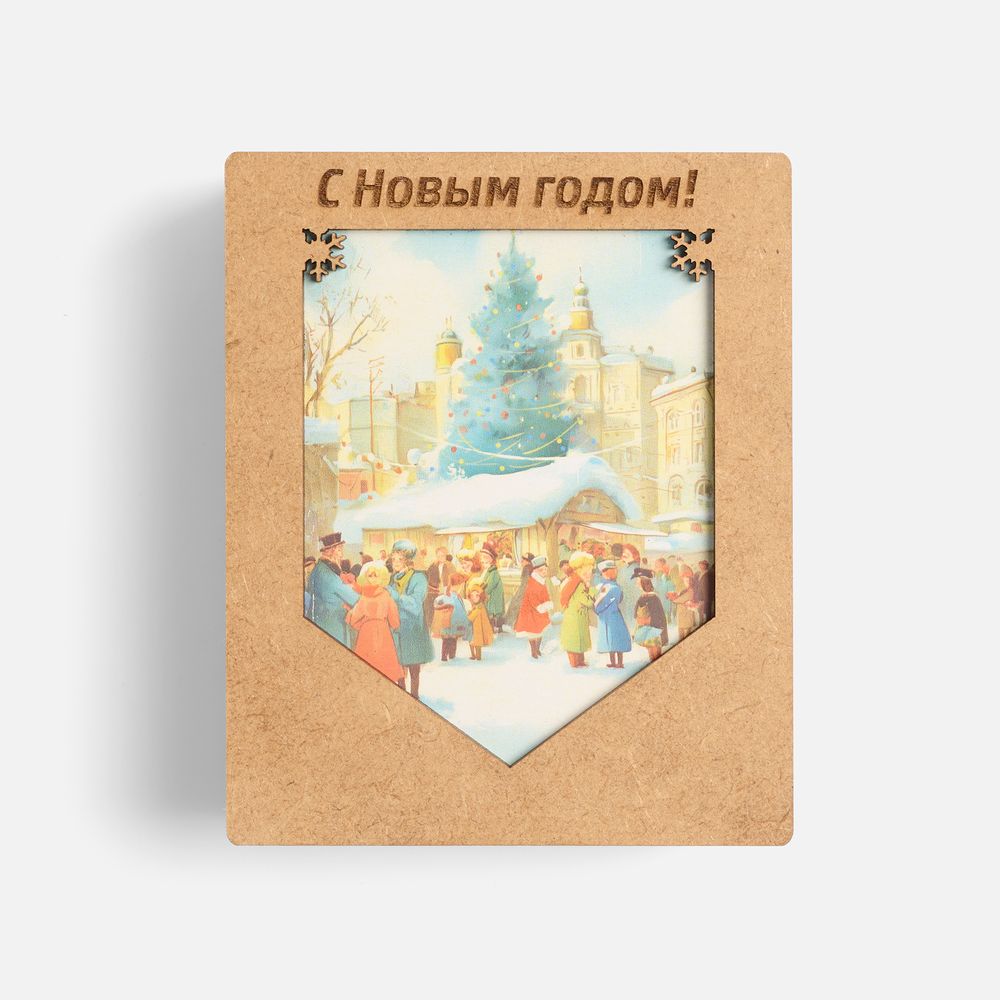 Деревянные флажки «Праздничные мотивы» с логотипом СПб - фото № 2