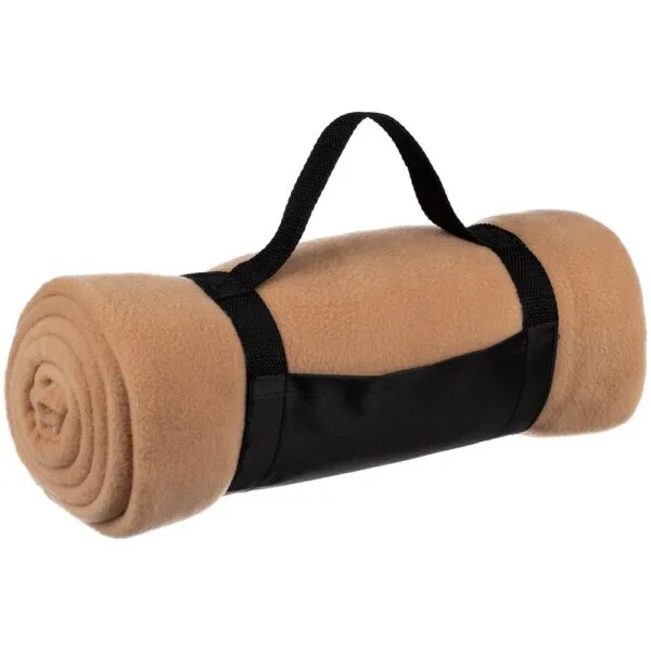 Дорожный плед Voyager 2, бежевый с логотипом СПб - фото № 1