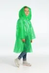 Дождевик-плащ детский BrightWay Kids, зеленый с логотипом СПб - фото № 6