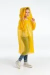 Дождевик-плащ детский BrightWay Kids, желтый с логотипом СПб - фото № 6
