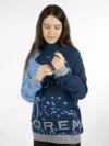 Джемпер на заказ Tricksy Net Reglan, полушерсть с логотипом СПб - фото № 2