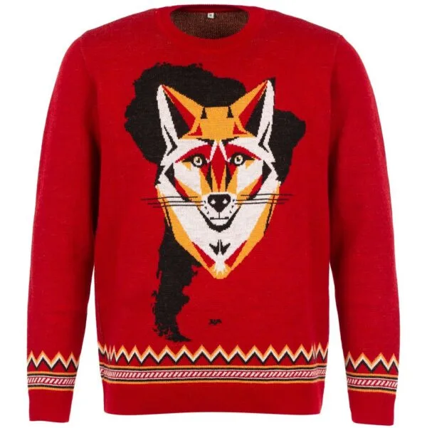 Джемпер Totem Fox, красный с логотипом СПб - фото № 1