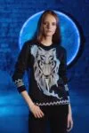 Джемпер Totem Wolf, черный с логотипом СПб - фото № 6