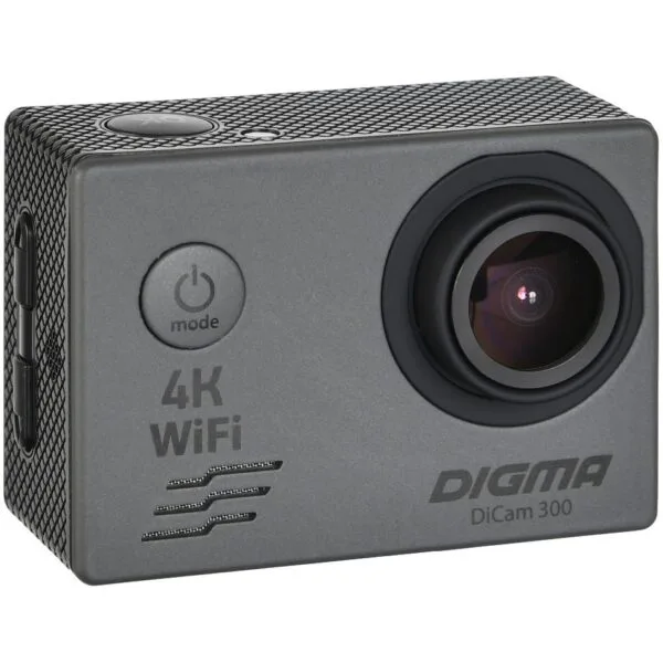Экшн-камера Digma DiCam 300, серая с логотипом СПб - фото № 1