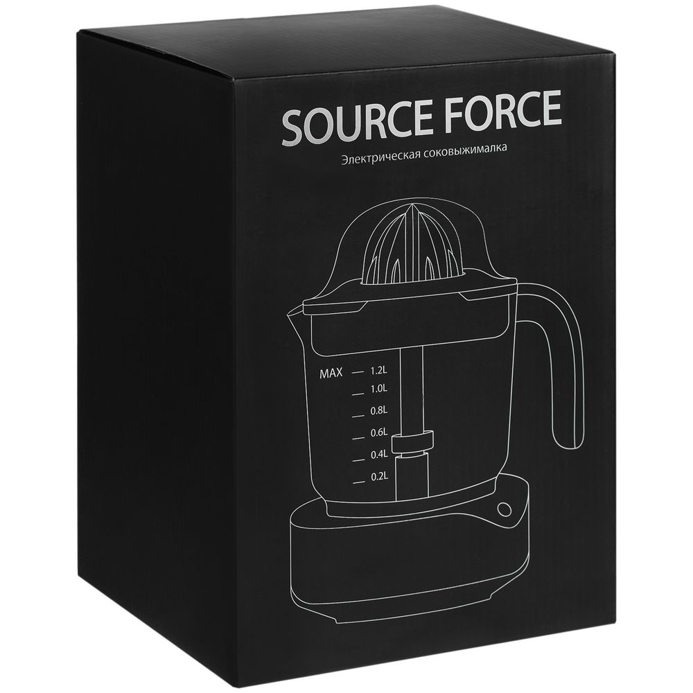Электрическая соковыжималка для цитрусовых Source Force, серебристо-черная с логотипом СПб - фото № 5