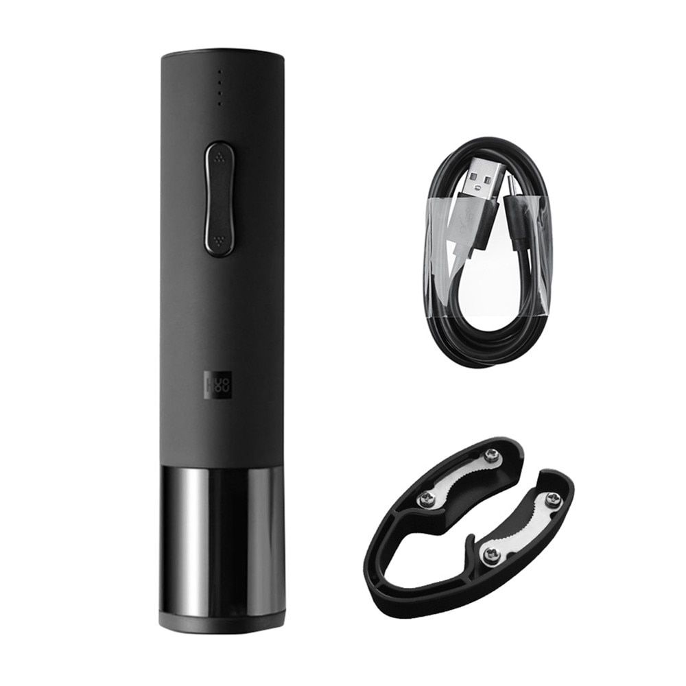 Электрический штопор HuoHou Electric Wine Bottle Opener, черный с логотипом СПб - фото № 3