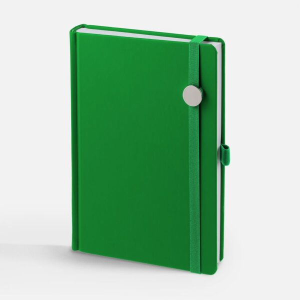 Ежедневник Favor Metal, недатированный, ярко-зеленый с логотипом СПб - фото № 1