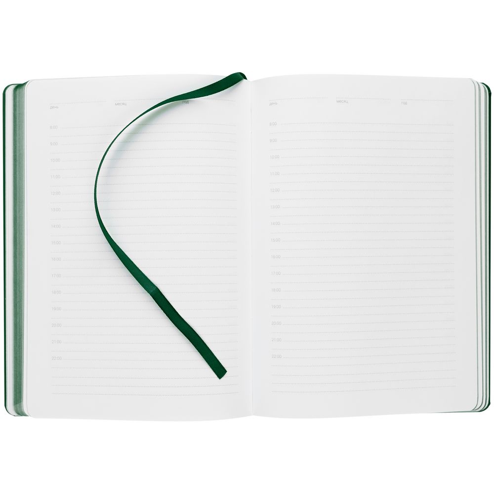 Ежедневник New Factor, недатированный, зеленый с логотипом СПб - фото № 6