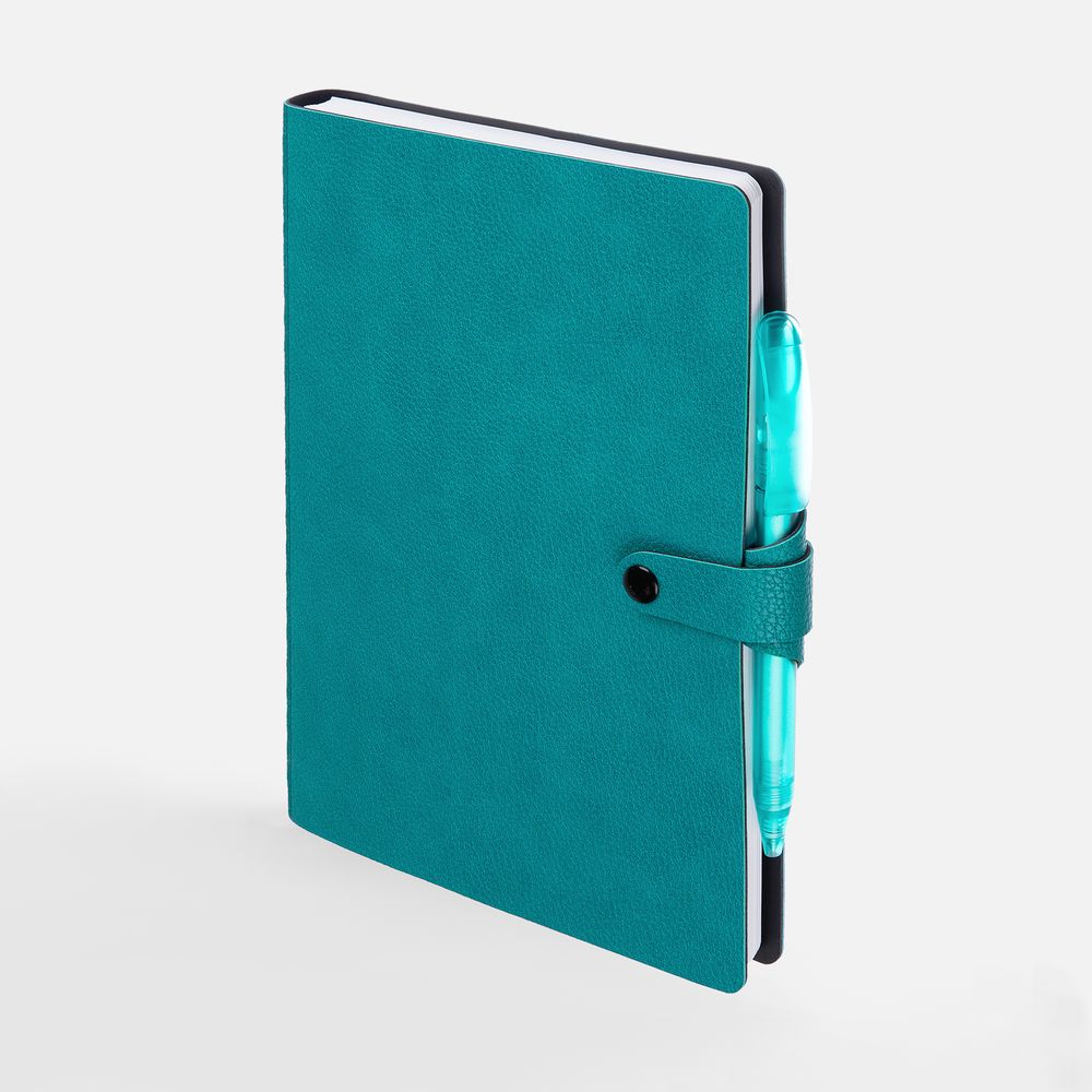 Ежедневник Strep Front на заказ, недатированный, бирюзовый с логотипом СПб - фото № 6