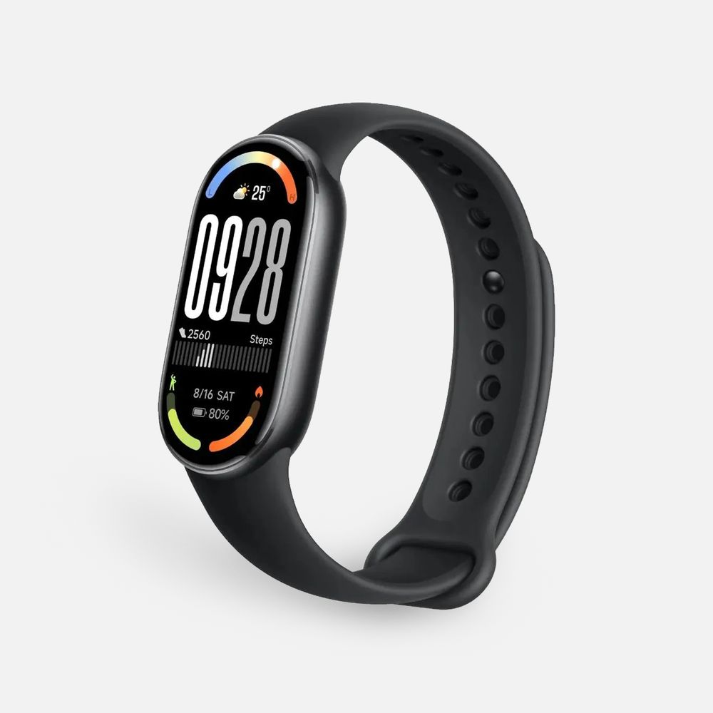 Фитнес-браслет Xiaomi Smart Band 10, черный с логотипом СПб - фото № 1