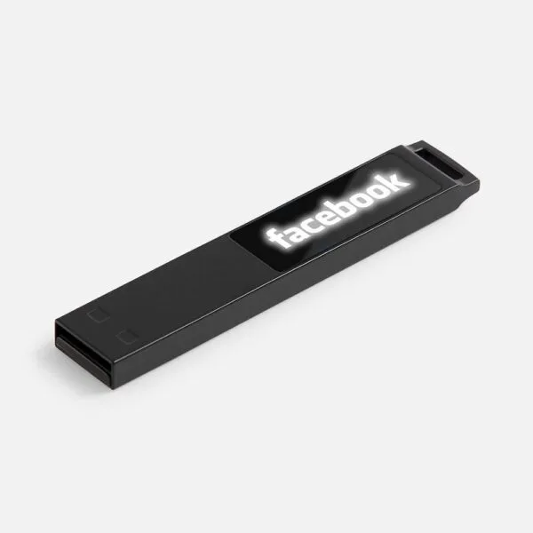 Флешка markBright Black с белой подсветкой, 32 Гб с логотипом СПб - фото № 1