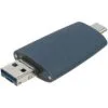 Флешка Pebble Universal, USB 3.0, серо-синяя, 32 Гб с логотипом СПб - фото № 5
