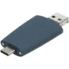 Флешка Pebble Universal, USB 3.0, серо-синяя, 32 Гб с логотипом СПб - фото № 6
