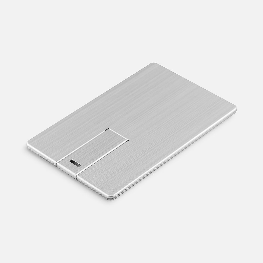 Флешка Platinum Card, 32 Гб, серебристая с логотипом СПб - фото № 1