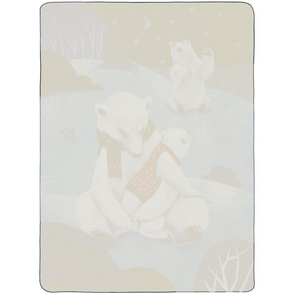 Флисовый плед Wintart Bear с логотипом СПб - фото № 2