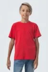 Футболка детская Regent Fit Kids, красная с логотипом СПб - фото № 4