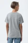 Футболка детская Regent Fit Kids, серый меланж с логотипом СПб - фото № 5