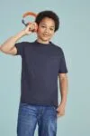 Футболка детская Regent Kids 150, светлый меланж с логотипом СПб - фото № 4