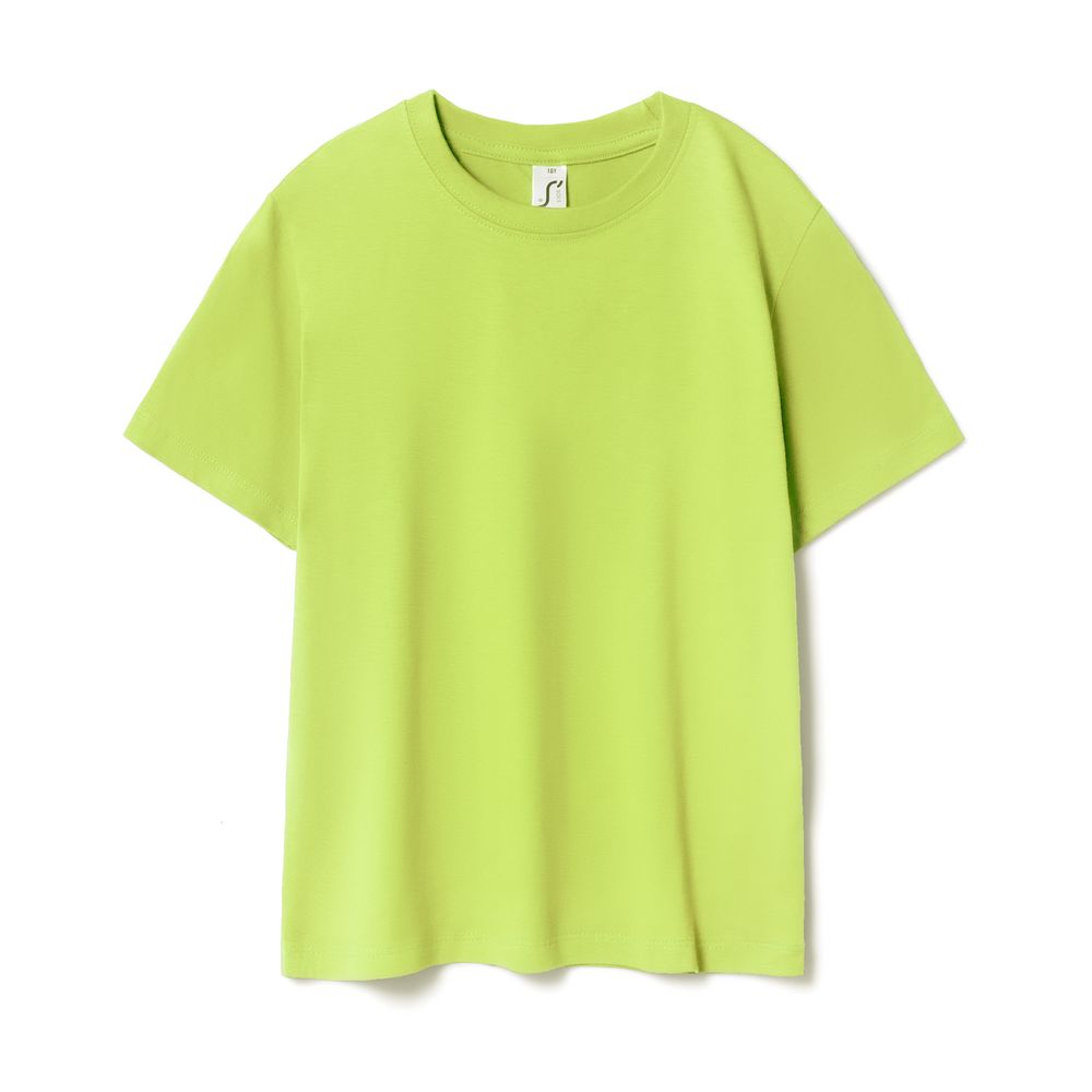 Футболка детская Regent Kids 150, зеленое яблоко с логотипом СПб - фото № 1