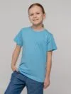 Футболка детская T-Bolka Kids, голубая с логотипом СПб - фото № 5