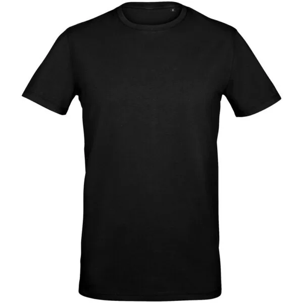 Футболка мужская Millenium Stretch Men, черная с логотипом СПб - фото № 1