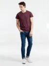 Футболка мужская Regent Fit 150, бордовый меланж с логотипом СПб - фото № 4