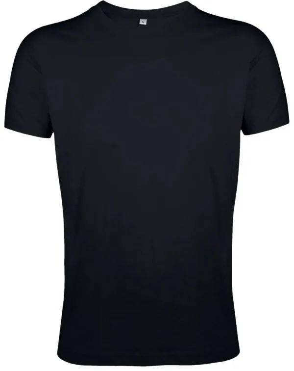 Футболка мужская Regent Fit 150, черная с логотипом СПб - фото № 1