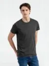 Футболка мужская Regent Fit 150, черный меланж с логотипом СПб - фото № 2