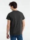 Футболка мужская Regent Fit 150, черный меланж с логотипом СПб - фото № 3