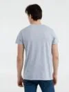 Футболка мужская Regent Fit 150, голубой меланж с логотипом СПб - фото № 3