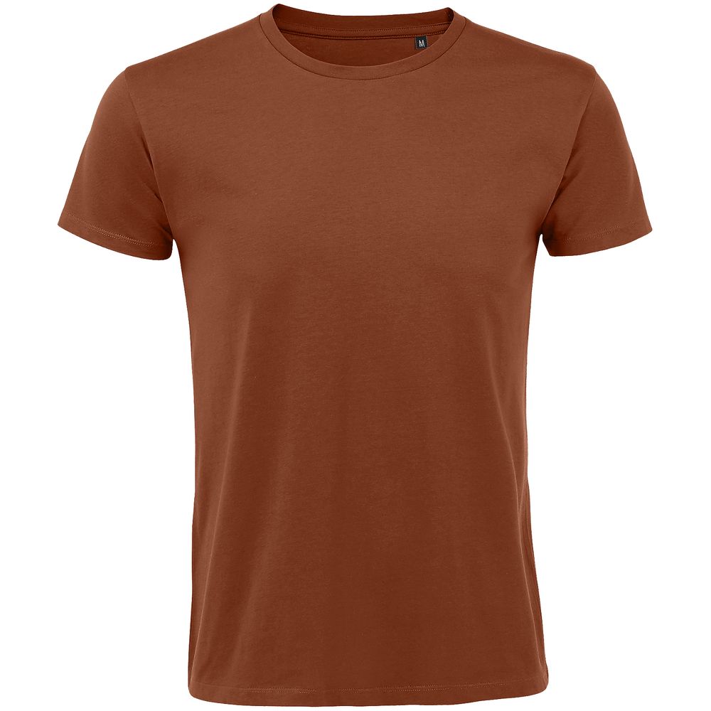 Футболка мужская Regent Fit 150, коричневая (терракотовая) с логотипом СПб - фото № 1