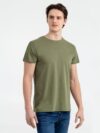Футболка мужская Regent Fit 150, меланж хаки с логотипом СПб - фото № 2