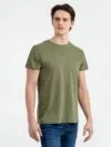 Футболка мужская Regent Fit 150, меланж хаки с логотипом СПб - фото № 2