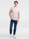 Футболка мужская Regent Fit 150, розовый меланж с логотипом СПб - фото № 3