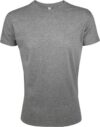 Футболка мужская Regent Fit 150, серый меланж с логотипом СПб - фото № 1