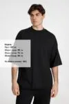 Футболка оверсайз унисекс T9, черная с логотипом СПб - фото № 5