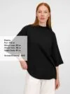 Футболка оверсайз унисекс T9, черная с логотипом СПб - фото № 6