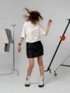 Футболка оверсайз Vozduh 2.0, кремовая с логотипом СПб - фото № 6