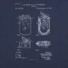 Футболка приталенная Old Patents. Lighter, синий меланж с логотипом СПб - фото № 3