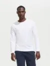 Футболка с длинным рукавом Sporty LSL Men, белая с логотипом СПб - фото № 4